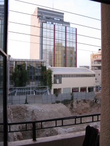 Blick vom Balkon der Jugendherberge